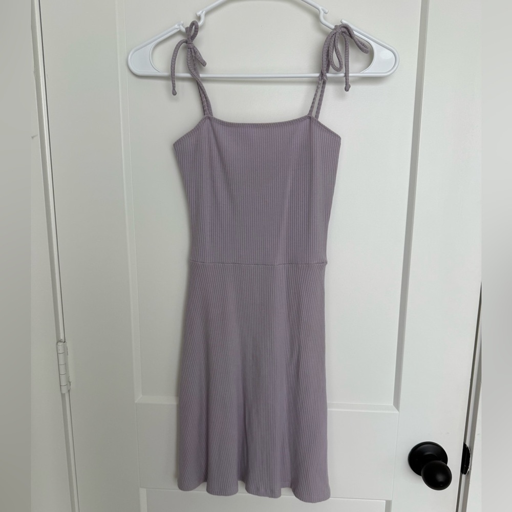 Reformation - Lilac Rib Knit Mini Dress -Size XXS - Picture 9 of 11